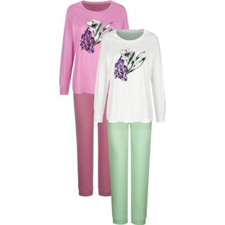 👉 Pyjama paars Pyjama's per 2 stuks Harmony Fuchsia::Lindegroen::Mauve 4055706311840