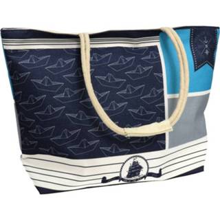 👉 Strandtas blauw wit polyester vrouwen Gerimport Dames 23 Liter Blauw/wit 8430540978057