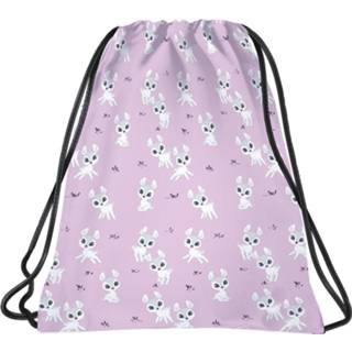 👉 Polyester roze Backup Gymbag Hertjes - 45 X 35 Cm 5901130083640