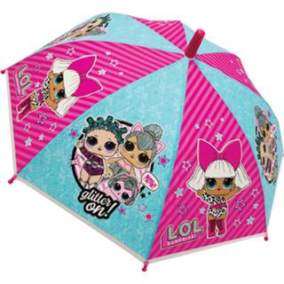 👉 Paraplu roze blauw staal polyester meisjes L.o.l. Surprise! 38 Cm Staal/polyester Roze/blauw 3800157237130