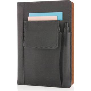 👉 Notitieboek zwart Xd Collection Met Telefoonzakje A5 Pu/papier 8714612098943