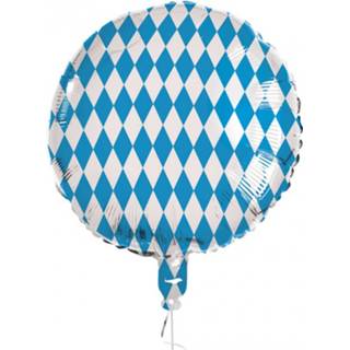 Folieballon blauw wit Boland Beieren 45 Cm Blauw/wit 8712026542878