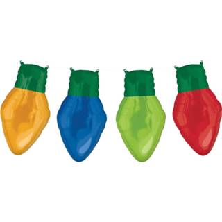 👉 Multikleur Amscan Folieballonnenset Kerstlampjes Junior 20 Cm 4-delig 26635421140