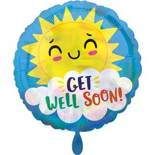 👉 Folie multikleur Amscan Ballon Iridescent Get Well Happy Sun 43 Cm 26635416917