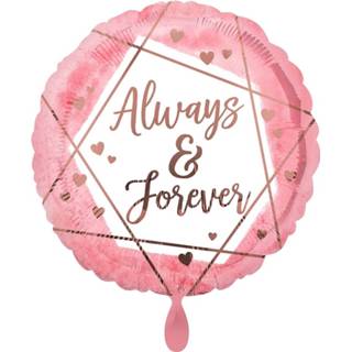 👉 Folieballon roze Amscan Always & Forever 43 Cm Watercolor 26635417679