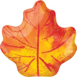 👉 Folieballon oranje Amscan Fall Maple Leaf 40 X 53 Cm 26635419963