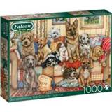 👉 Puzzel stuks nederland doos dieren legpuzzel Jumbo Puzzels kinderen Falcon Gathering on the Couch - 1000 stukjes 8710126112939