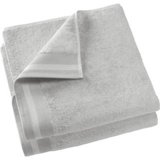 👉 Badhanddoek witte zilver katoen zilverkleurig De Lietaer Contessa 70 X 140 Cm 2 Stuks 5410156560221