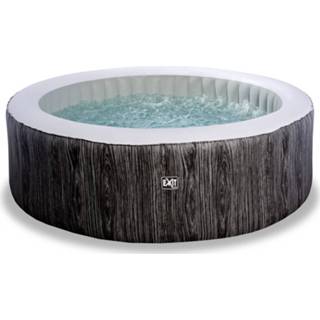 👉 Grijs PVC Exit Wood Deluxe Spa ø204x65cm - Donkergrijs 8720088268971