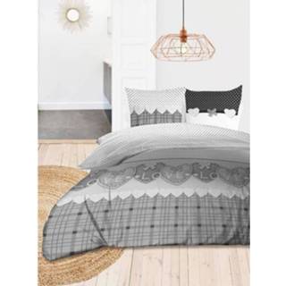 👉 Dekbedovertrekset grijs Soleil D'ocre Katoenen Love 57 Threads / Cm² - 240 X 220 Cm 3418176357144