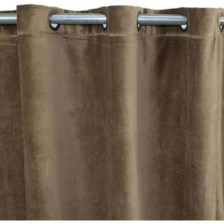 👉 Gordijn katoen beige Katoenfluwelen - Taupe 150 X 250 Cm 3218111561687