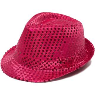 👉 Hoed roze polyester Partychimp Met Led-licht Spangles One-size 8718969138451