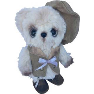 👉 Knuffelbeer beige pluche bruin Clemens Teddy Sharl Junior 16 Cm 4002053070807