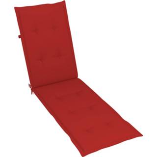 👉 Rood stof Vidaxl Terrasstoelkussen (75+105)x50x4 Cm 8720286148921