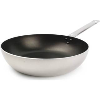 👉 Koekenpan aluminium zilverkleurig Bonbistro Chef - 28 Cm 5410595731572