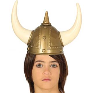 👉 Helm wit goud kunststof goudkleurig Fiestas Guirca Viking Junior Goud/wit 5-6 Jaar 8434077135938