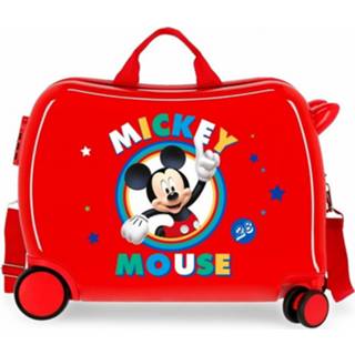 👉 Kinderkoffer rood multikleur kinderen Mickey Mouse Rol Zit Abs 4 W 8435578315379
