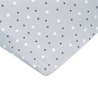 👉 Hoeslaken parel katoen grijs Domiva Bedrukt - 70 X 140 Cm Sterrenprint 3700948326831