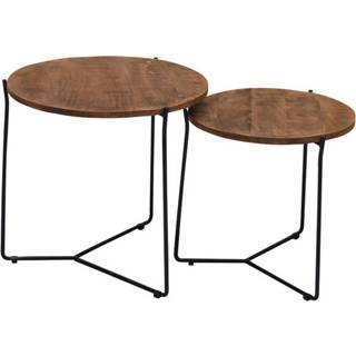 👉 Salontafel zwart Brix - Mason Black Set Van 2 7439612398336