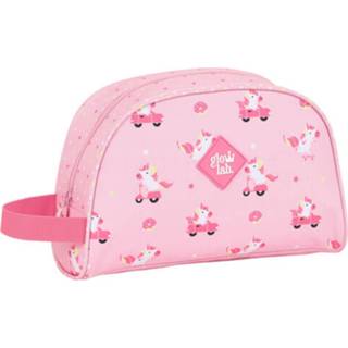 👉 Beautycase polyester roze Glowlab Beauty Case Unicorn - 28 X 19 10 Cm 8412688379774