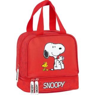 👉 Beautycase polyester rood Snoopy Beauty Case - 20 X 15 Cm 8412688424887