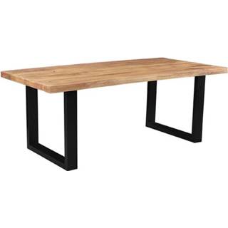 👉 Eettafel mannen Label51 Eetkamertafel Zeth - Rough Mangohout 240x100 Cm 8719323328068