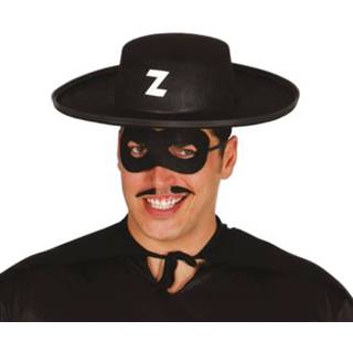 👉 Hoed zwart wit vilt Fiestas Guirca Z-bandiet Zwart/wit One-size 8434077135426