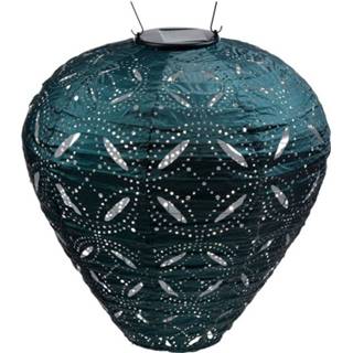 👉 Lampion zeeblauw synthetisch blauw mannen Lumiz Solar Mandela Balloon - 30 Cm 6013832928996