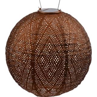 👉 Lampion synthetisch koperkleurig Lumiz Solar Ikat Rond - 30 Cm Koper 6013851248273