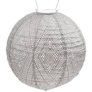 👉 Lampion synthetisch beige Lumiz Solar Ikat Rond - 30 Cm Licht Taupe 6013841248245