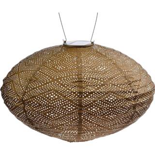 👉 Lampion goud synthetisch goudkleurig Lumiz Solar Ikat Oval - 40 Cm 6013839529561