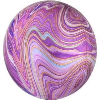 👉 Folieballon purper paars Amscan Marblez Purple 45 Cm 26635413954