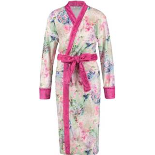 👉 Badjas wit roze polyester s vrouwen Hip Dames Wit/roze Maat 8717285149561