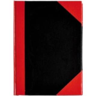 Notitieboek zwart rood wit karton papier Verhaak A4 Karton/papier Zwart/rood/wit 4006335954120