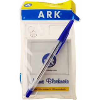 Kladblok wit blauw papier Ark Memo Blocknote Wit/blauw 2-delig 5412619109510