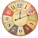 👉 Wandklok active vintage stijl 60 cm meerkleurig 8720286138052