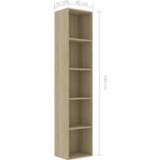 👉 Boekenkast 40x30x189 cm spaanplaat sonoma eikenkleurig