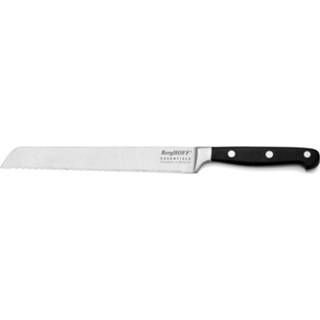 👉 Broodmes zwart staal zilverkleurig 20 Cm, - Roestvrij Berghoff Essentials Line 5413821079585
