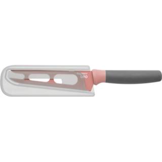 👉 Kaasmes roze staal polypropyleen grijs 13 Cm, - Roestvrij Berghoff Leo Line 5413821071558