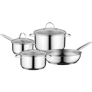 👉 Pannenset RVS zilverkleurig 7-delige - Comfort Berghoff Essentials 5413821311777