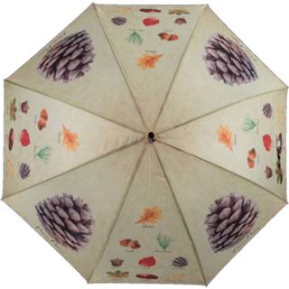 👉 Paraplu beige polyester bruin Esschert Design Bomen 120 X 95 Cm 8714982149337