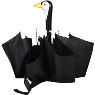 👉 Paraplu zwart zijde Esschert Design Pinguïn 96,5 X 67,5 Cm 8714982149498