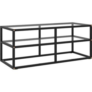 Zwart glas Vidaxl Tv-meubel Met Gehard 100x40x40 Cm 8720286057834