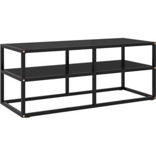 👉 Zwart glas Vidaxl Tv-meubel Met 100x40x40 Cm 8720286057841