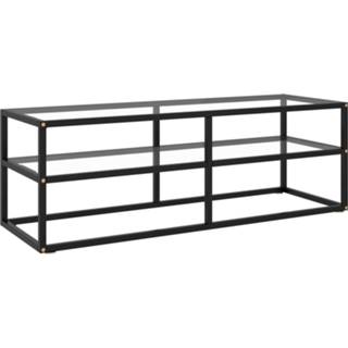 👉 Zwart glas Vidaxl Tv-meubel Met Gehard 120x40x40 Cm 8720286057872