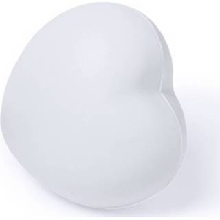 👉 Stressbal witte kunststof wit Hartjes 7 Cm - Valentijn Of Liefde Huwelijk Geschenk Cadeau Artikelen 8720147542356