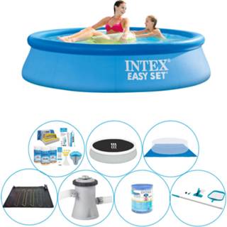 👉 Zwembad PVC blauw Intex Easy Set Rond 244x61 Cm - Comfort Pakket 8720574941166