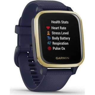 👉 Blauw goud Garmin Venu Sq Music Edition - Captain Blue / Light Gold Gps-sport-smartwatch Verbonden Met Gezondheid En Welzijn 753759260583