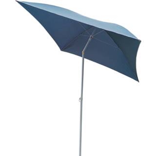 👉 Blauw polyester 4goodz Strandparasol/balkonparasol Vierkant - 180x180x239 Cm 6013916260271
