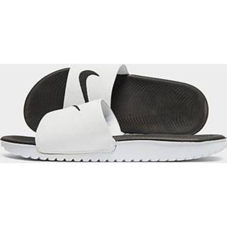 👉 Slippers wit zwart synthetisch bovenwerk kinderen Nike Kawaki Junior - White/Black Kind 676556451728
